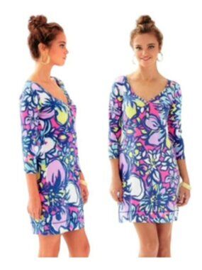 Lilly Pulitzer Palmetto Dress Cotton Swim Cover Up Resort Beach Dress Small